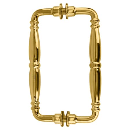 Cr Laurence Unlacquered Brass 8-in Victorian Style Back-to-Back Pull Handles V1C8X8ULBR